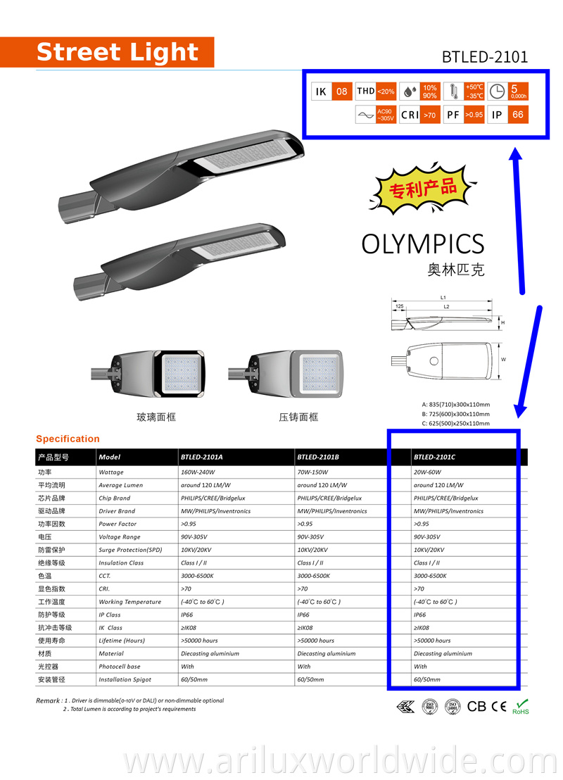 60w Street Led Lights 7